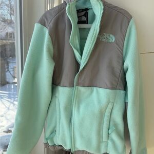 The North Face Girls Mint and Gray Jacket